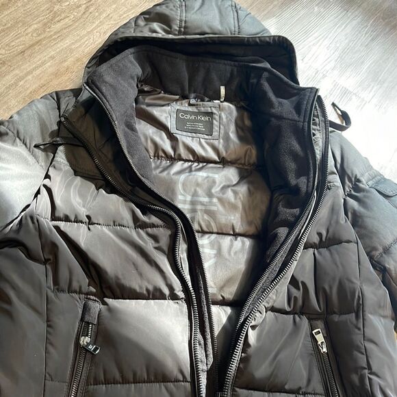 Mens Calvin Klein Rich Black Puffer Jacket NEW - Picture 5 of 6
